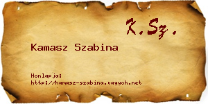 Kamasz Szabina névjegykártya